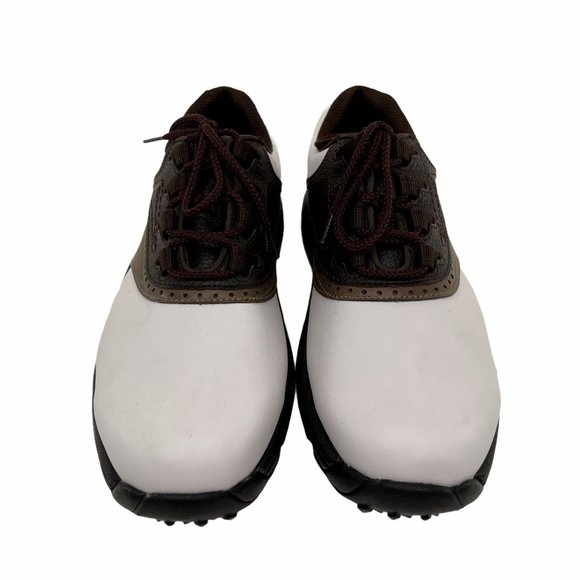 Footjoy Greenjoys Golf Shoes Men\'s White with Brown Saddle, Size 7.5 main image 4